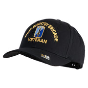 U.S. Army 170th Infantry Brigade Embroidered Retro Cotton Blend Snapback Cap - Black OSFM