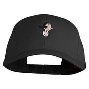 Classic 1919 Olive Oyl Head Embroidered Cotton Twill Strap Cap - Black OSFM