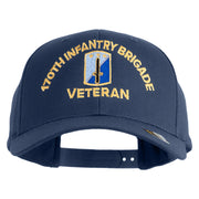 U.S. Army 170th Infantry Brigade Embroidered Retro Cotton Blend Snapback Cap - Navy OSFM