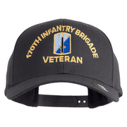 U.S. Army 170th Infantry Brigade Embroidered Retro Cotton Blend Snapback Cap - Charcoal OSFM