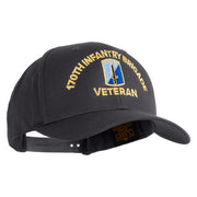 U.S. Army 170th Infantry Brigade Embroidered Retro Cotton Blend Snapback Cap - Charcoal OSFM