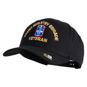 U.S. Army 172nd Infantry Brigade Embroidered Retro Cotton Blend Snapback Cap - Black OSFM