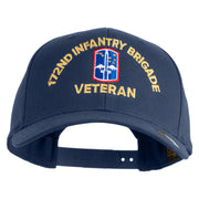 U.S. Army 172nd Infantry Brigade Embroidered Retro Cotton Blend Snapback Cap - Navy OSFM