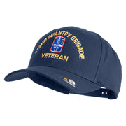 U.S. Army 172nd Infantry Brigade Embroidered Retro Cotton Blend Snapback Cap - Navy OSFM