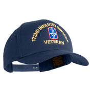U.S. Army 172nd Infantry Brigade Embroidered Retro Cotton Blend Snapback Cap - Navy OSFM
