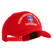 U.S. Army 172nd Infantry Brigade Embroidered Retro Cotton Blend Snapback Cap - Red OSFM