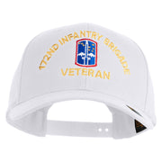 U.S. Army 172nd Infantry Brigade Embroidered Retro Cotton Blend Snapback Cap - White OSFM
