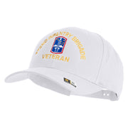 U.S. Army 172nd Infantry Brigade Embroidered Retro Cotton Blend Snapback Cap - White OSFM