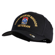U.S. Army 174th Infantry Brigade Embroidered Retro Cotton Blend Snapback Cap - Black OSFM
