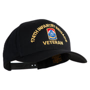 U.S. Army 174th Infantry Brigade Embroidered Retro Cotton Blend Snapback Cap - Black OSFM