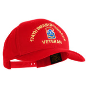 U.S. Army 174th Infantry Brigade Embroidered Retro Cotton Blend Snapback Cap - Red OSFM