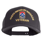 U.S. Army 174th Infantry Brigade Embroidered Retro Cotton Blend Snapback Cap - Dk-Heather OSFM