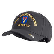 U.S. Army 196th Infantry Brigade Embroidered Retro Cotton Blend Snapback Cap - Charcoal OSFM