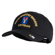 U.S. Army 196th Infantry Brigade Embroidered Retro Cotton Blend Snapback Cap - Black OSFM