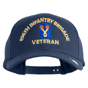 U.S. Army 196th Infantry Brigade Embroidered Retro Cotton Blend Snapback Cap - Navy OSFM