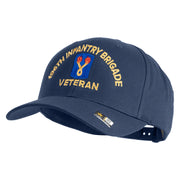 U.S. Army 196th Infantry Brigade Embroidered Retro Cotton Blend Snapback Cap - Navy OSFM