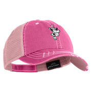 Classic 1930 Clarabelle Head Embroidered Cotton Mesh Cap - Fuchsia OSFM