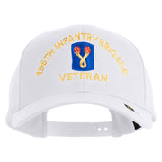 U.S. Army 196th Infantry Brigade Embroidered Retro Cotton Blend Snapback Cap - White OSFM