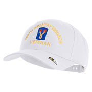 U.S. Army 196th Infantry Brigade Embroidered Retro Cotton Blend Snapback Cap - White OSFM