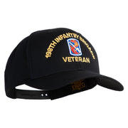 U.S. Army 198th Infantry Brigade Embroidered Retro Cotton Blend Snapback Cap - Black OSFM