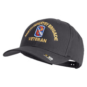 U.S. Army 198th Infantry Brigade Embroidered Retro Cotton Blend Snapback Cap - Charcoal OSFM