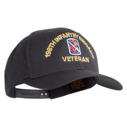 U.S. Army 198th Infantry Brigade Embroidered Retro Cotton Blend Snapback Cap - Charcoal OSFM