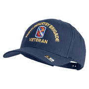 U.S. Army 198th Infantry Brigade Embroidered Retro Cotton Blend Snapback Cap - Navy OSFM