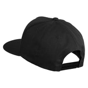 Classic 1934 Flash Gordon Embroidered Flat Bill Snapback Cap - Black OSFM