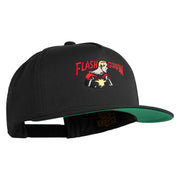 Classic 1934 Flash Gordon Embroidered Flat Bill Snapback Cap - Black OSFM