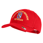 U.S. Army 198th Infantry Brigade Embroidered Retro Cotton Blend Snapback Cap - Red OSFM