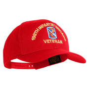 U.S. Army 198th Infantry Brigade Embroidered Retro Cotton Blend Snapback Cap - Red OSFM