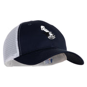 1928 Steamboat Willie Pete Head Embroidered Mesh Cap - Navy White OSFM