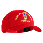 U.S. Army 199th Infantry Brigade Embroidered Retro Cotton Blend Snapback Cap - Red OSFM