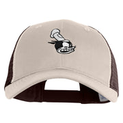 1928 Steamboat Willie Pete Head Embroidered Mesh Cap - Khaki Brown OSFM