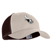 1928 Steamboat Willie Pete Head Embroidered Mesh Cap - Khaki Brown OSFM