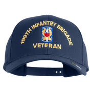 U.S. Army 199th Infantry Brigade Embroidered Retro Cotton Blend Snapback Cap - Navy OSFM