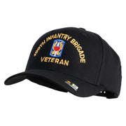 U.S. Army 199th Infantry Brigade Embroidered Retro Cotton Blend Snapback Cap - Black OSFM