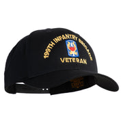 U.S. Army 199th Infantry Brigade Embroidered Retro Cotton Blend Snapback Cap - Black OSFM