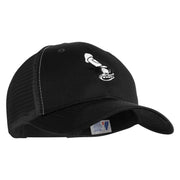 1928 Steamboat Willie Pete Head Embroidered Mesh Cap - Black OSFM