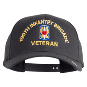 U.S. Army 199th Infantry Brigade Embroidered Retro Cotton Blend Snapback Cap - Charcoal OSFM