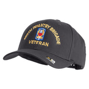 U.S. Army 199th Infantry Brigade Embroidered Retro Cotton Blend Snapback Cap - Charcoal OSFM
