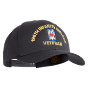U.S. Army 199th Infantry Brigade Embroidered Retro Cotton Blend Snapback Cap - Charcoal OSFM