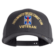 U.S. Army 256th Infantry Brigade Combat Team Embroidered Retro Cotton Blend Snapback Cap - Charcoal OSFM