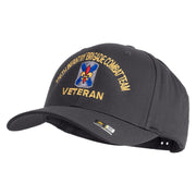 U.S. Army 256th Infantry Brigade Combat Team Embroidered Retro Cotton Blend Snapback Cap - Charcoal OSFM