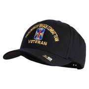 U.S. Army 256th Infantry Brigade Combat Team Embroidered Retro Cotton Blend Snapback Cap - Black OSFM
