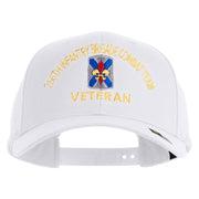 U.S. Army 256th Infantry Brigade Combat Team Embroidered Retro Cotton Blend Snapback Cap - White OSFM