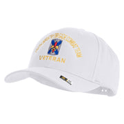 U.S. Army 256th Infantry Brigade Combat Team Embroidered Retro Cotton Blend Snapback Cap - White OSFM