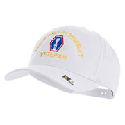 U.S. Army 442nd Infantry Regiment Embroidered Retro Cotton Blend Snapback Cap - White OSFM