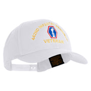 U.S. Army 442nd Infantry Regiment Embroidered Retro Cotton Blend Snapback Cap - White OSFM