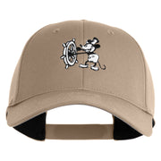 1928 Steamboat Willie Mickey Embroidered 6 Panel Baseball Cap - Khaki OSFM